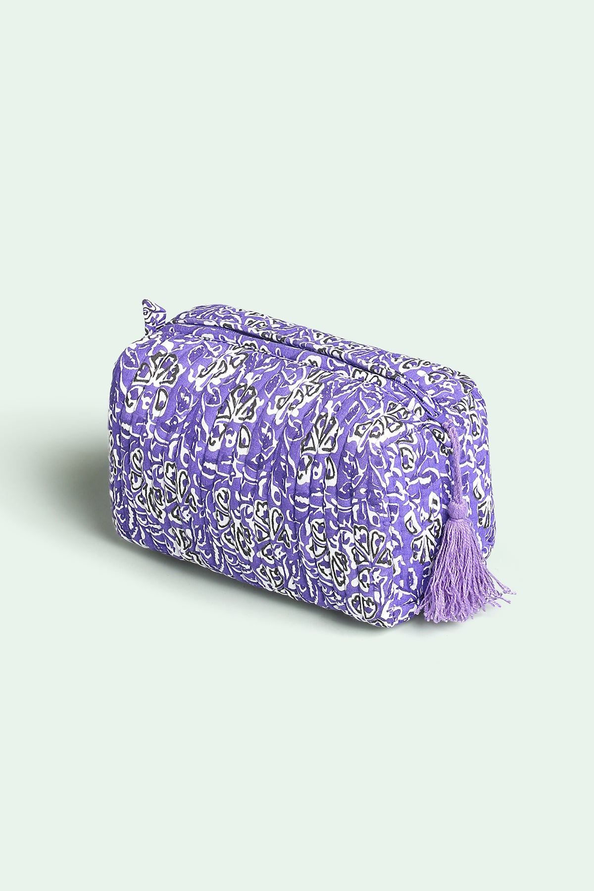 Violet Mosaic Quilted Pouches (Set of 3)
