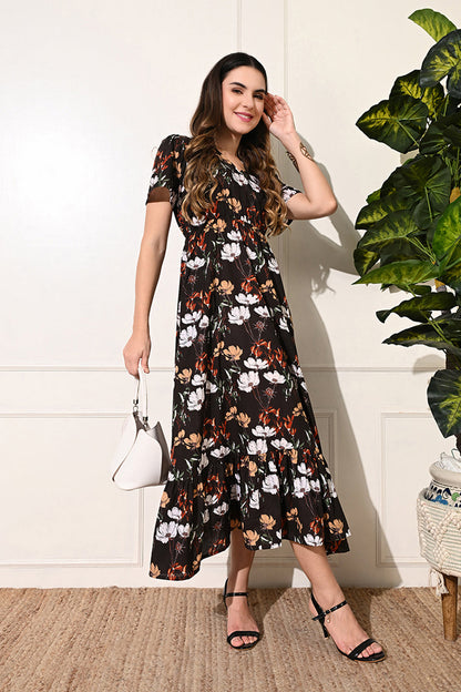 Steaming Coffee Maxi Dress