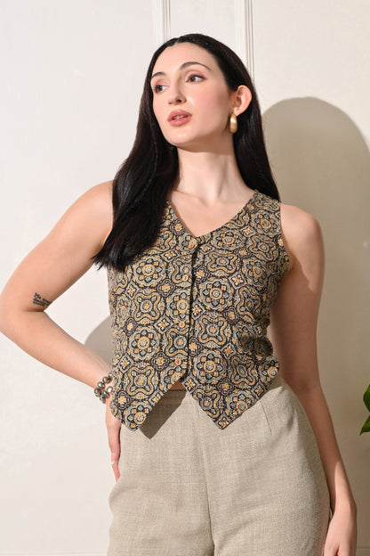 Ajrak Vest Top
