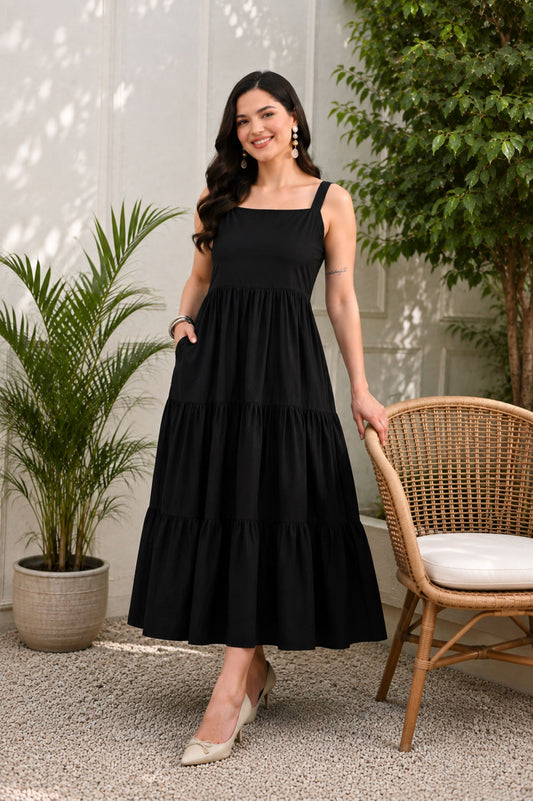 Black Tiered Dress