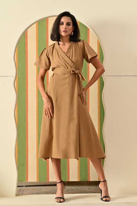 Mocha Wrap Dress