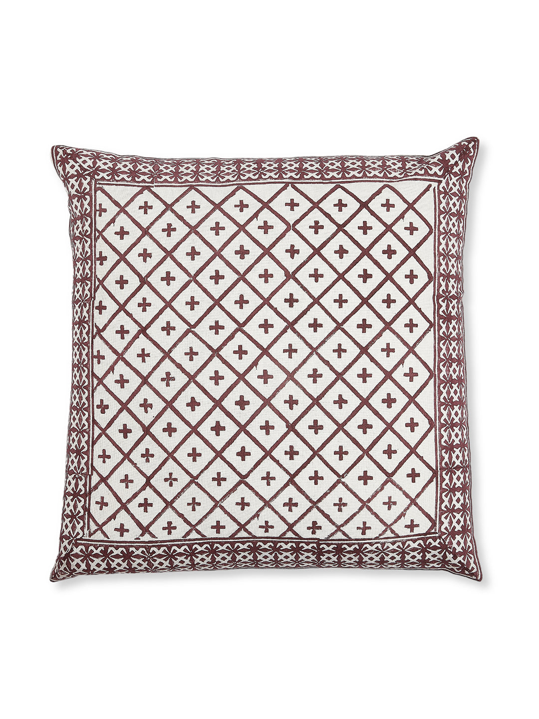 Espresso Wine Cushion Cover - Block Printed - Ayuda Homes