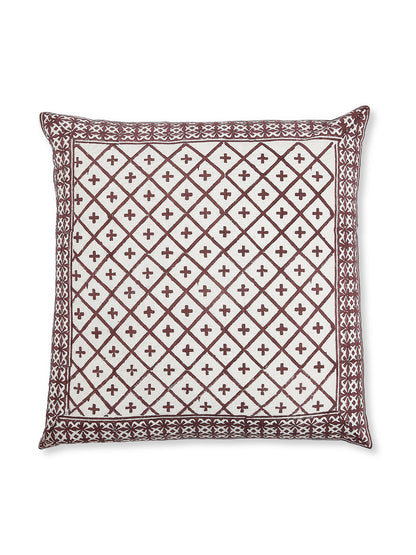 Espresso Wine Cushion Cover - Block Printed - Ayuda Homes