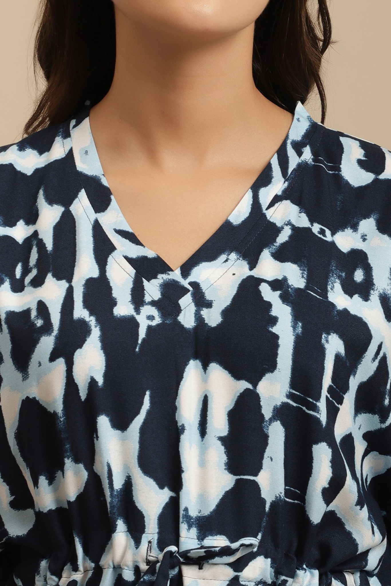 Indigo Mist Kaftan Maxi Night Dress