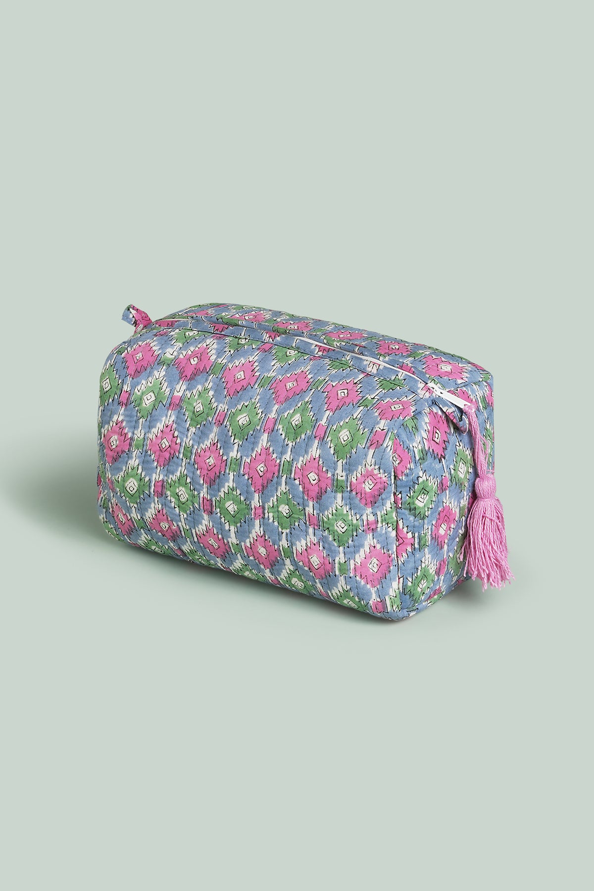 Gulabi Ikat Quilted Pouches (Set of 3)