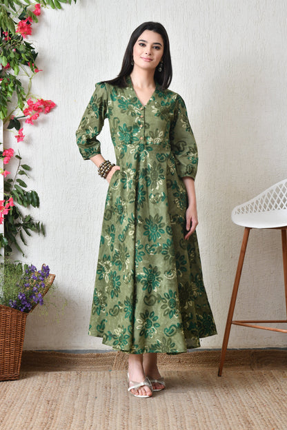 Flowing Leaves Dress
