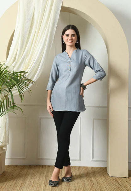 Handloom Cotton Textured Kurta