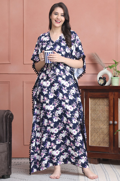 Mystic Magnolia Kaftan Maxi Night Dress
