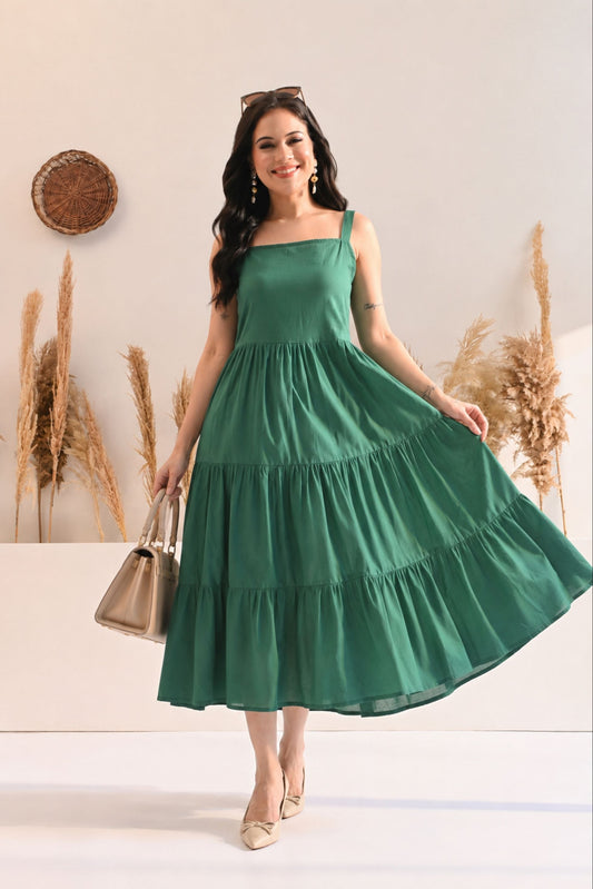 Teal Tiered Dress
