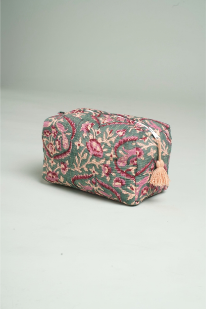 Blush Vine Quilted Pouches (Set of 3)