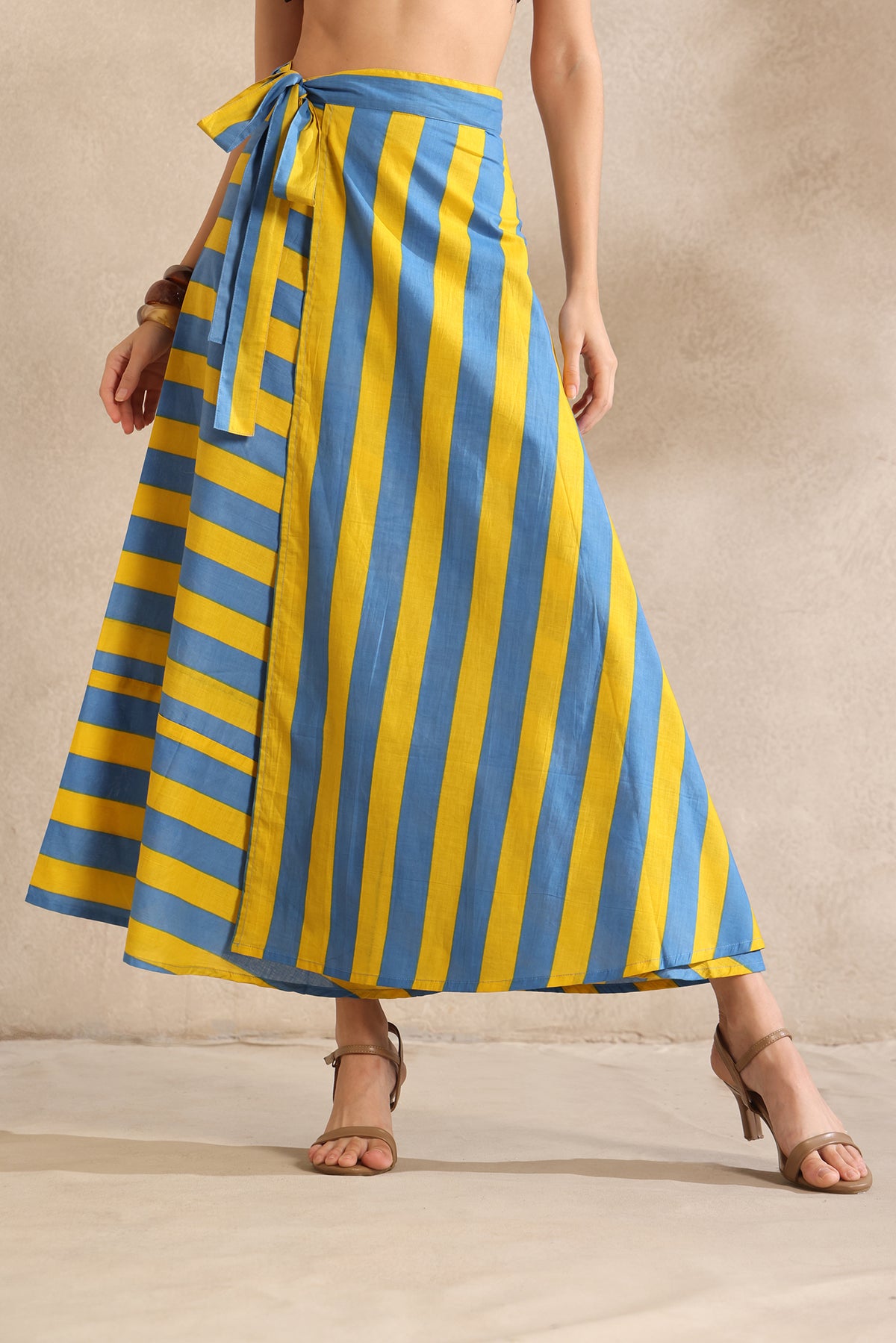 Sunshine Stripes Wrap Skirt