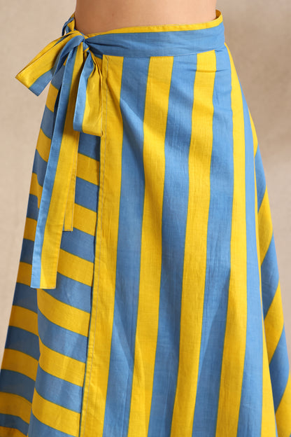 Sunshine Stripes Wrap Skirt
