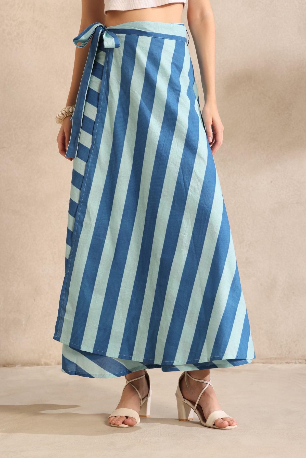 Seaside Stripes Wrap Skirt