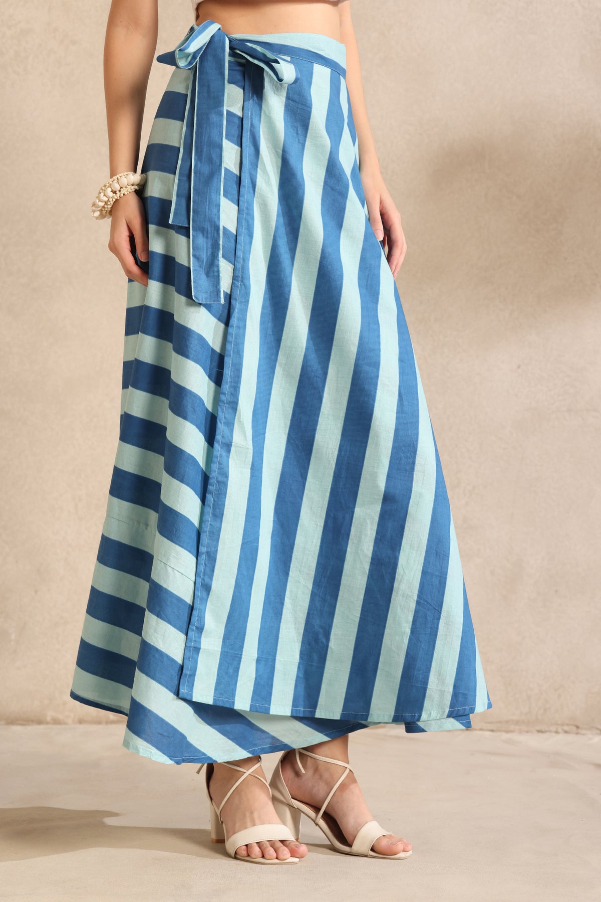 Seaside Stripes Wrap Skirt