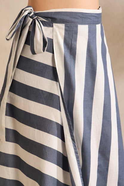 Nautical Stripes Wrap Skirt