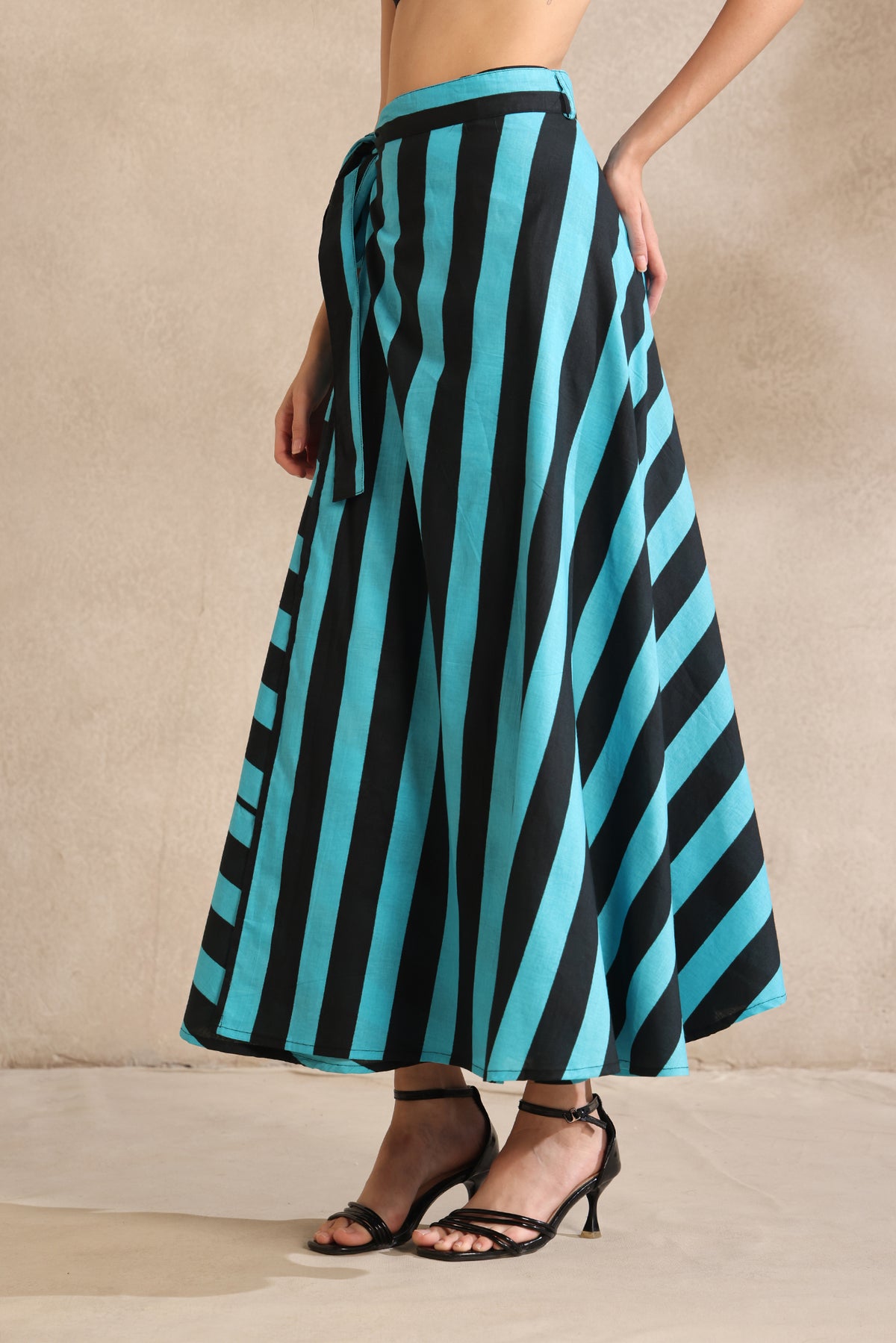 Aqua Noir Wrap Skirt
