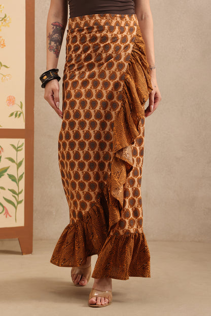 Cinnamon Spice Wrap Skirt