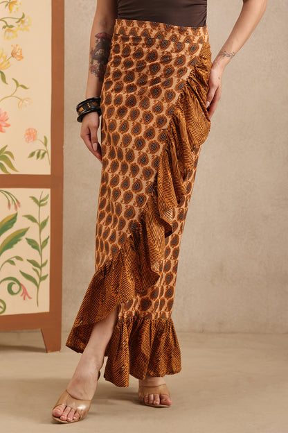 Cinnamon Spice Wrap Skirt