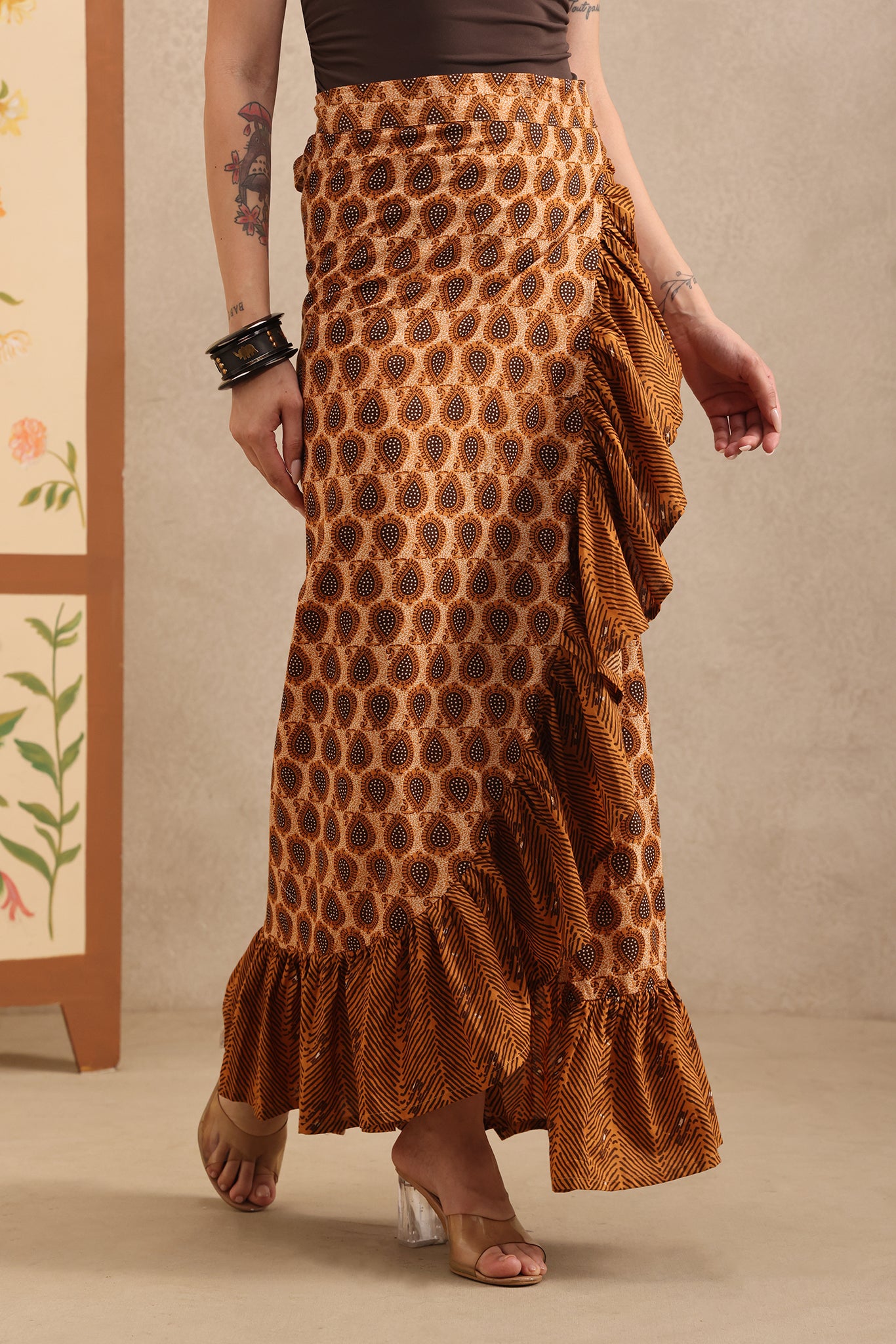 Cinnamon Spice Wrap Skirt
