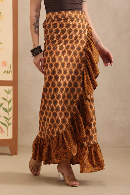 Cinnamon Spice Wrap Skirt