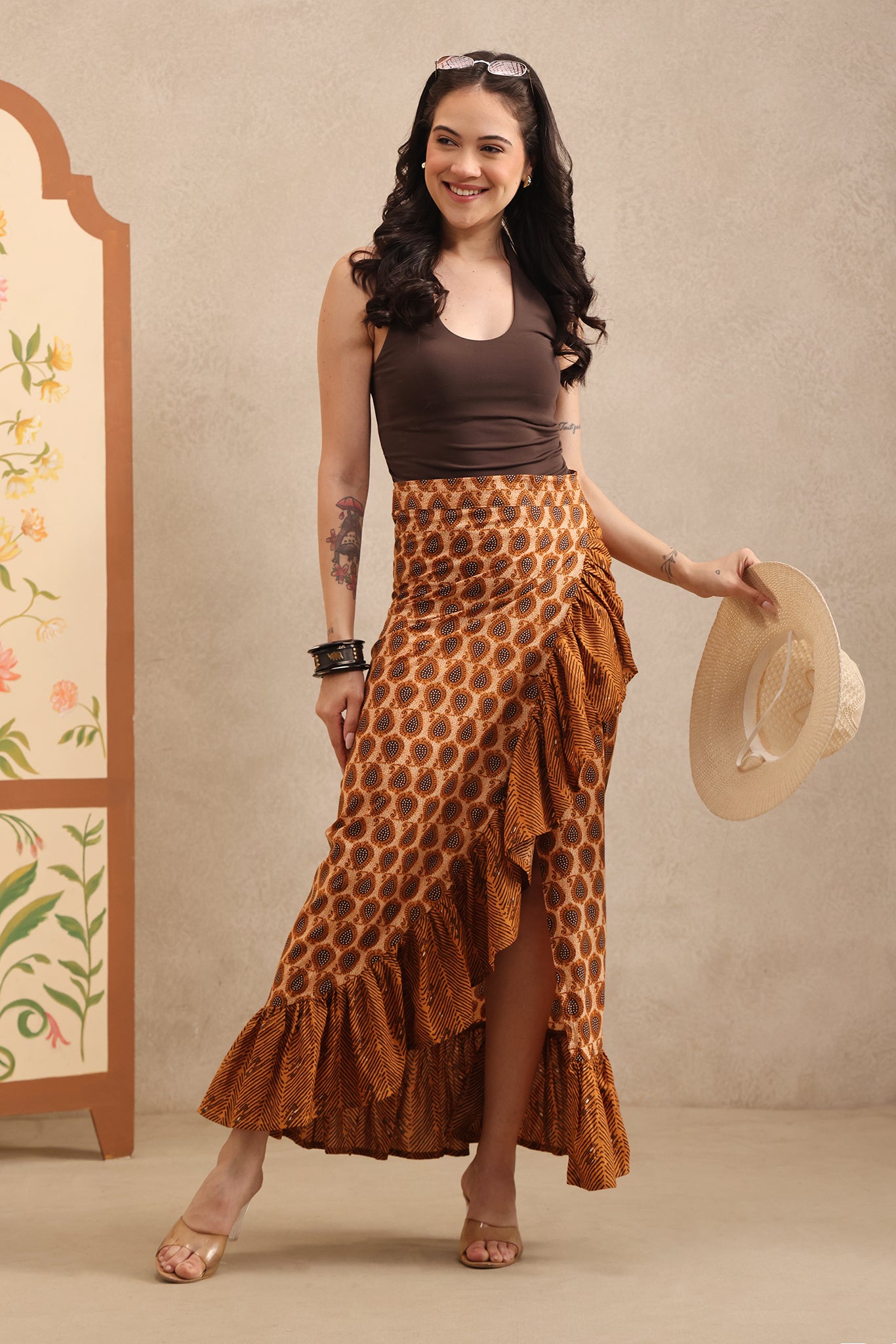 Cinnamon Spice Wrap Skirt