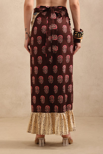 Mocha Meadow Wrap Skirt