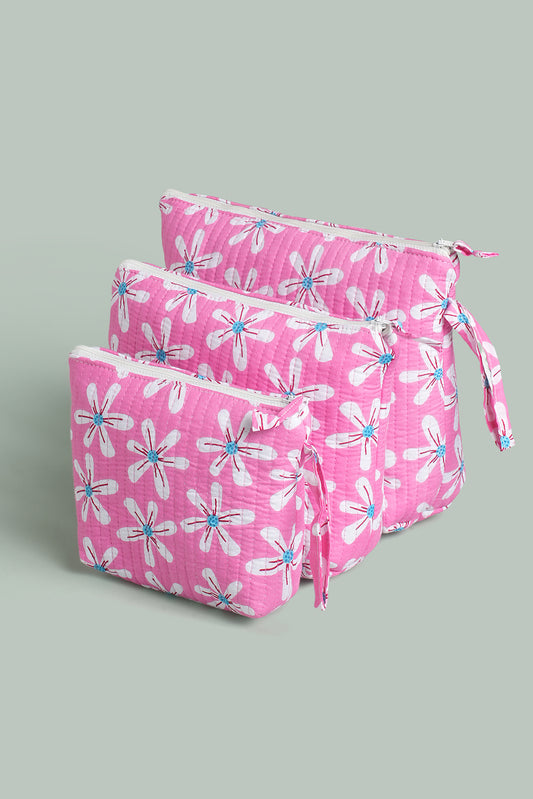 Daisy Dream Quilted Cube Pouches (Set of 3)