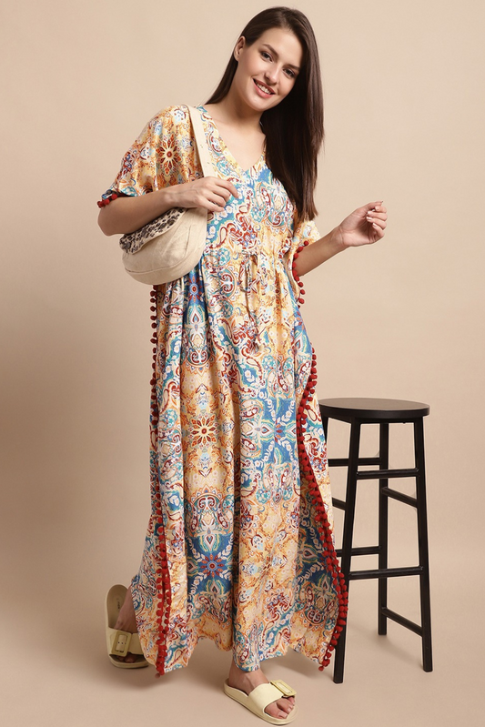 Moroccan Muse Kaftan Maxi Night Dress