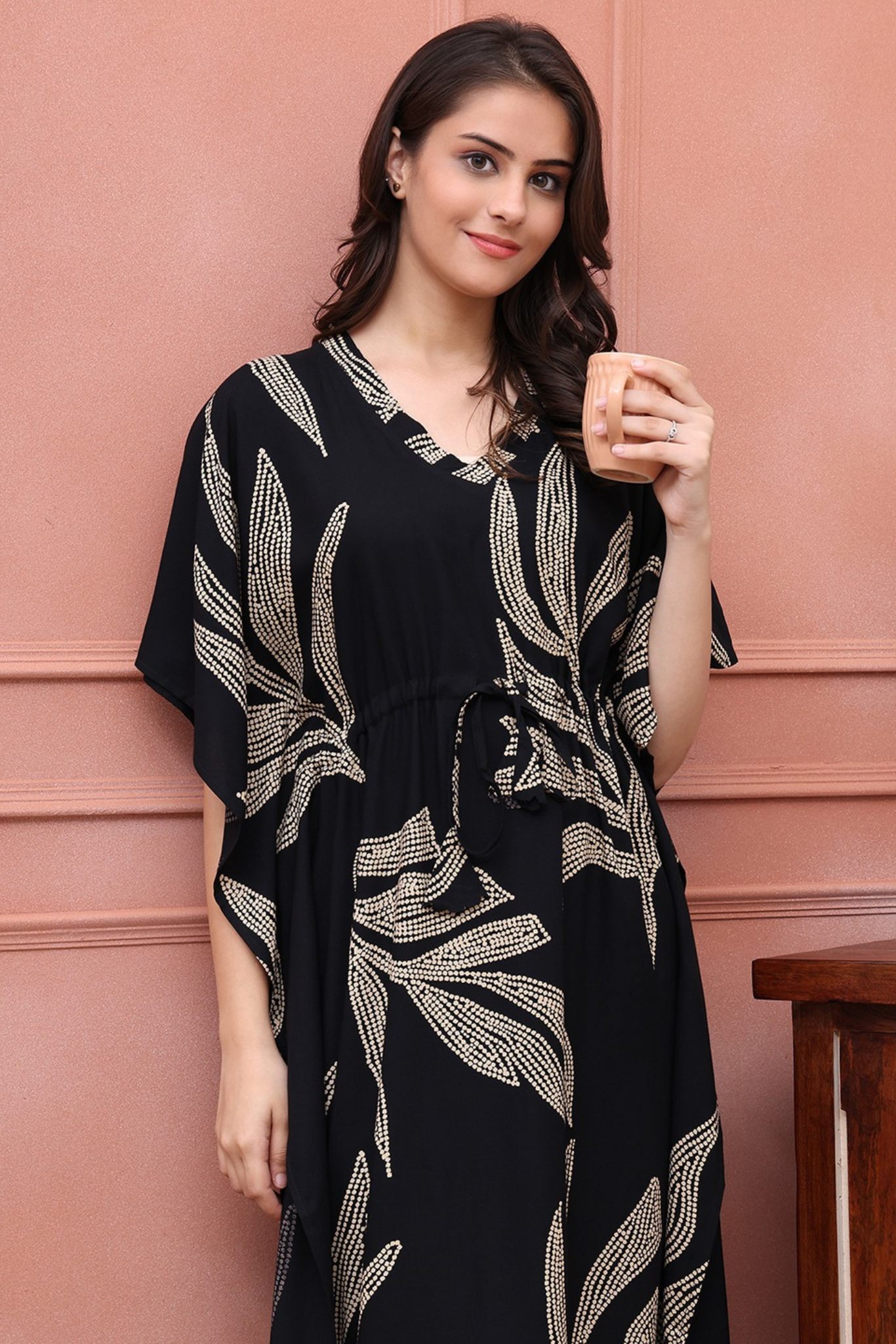 Drape of Dusk Kaftan Maxi Night Dress