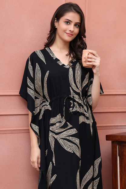 Drape of Dusk Kaftan Maxi Night Dress