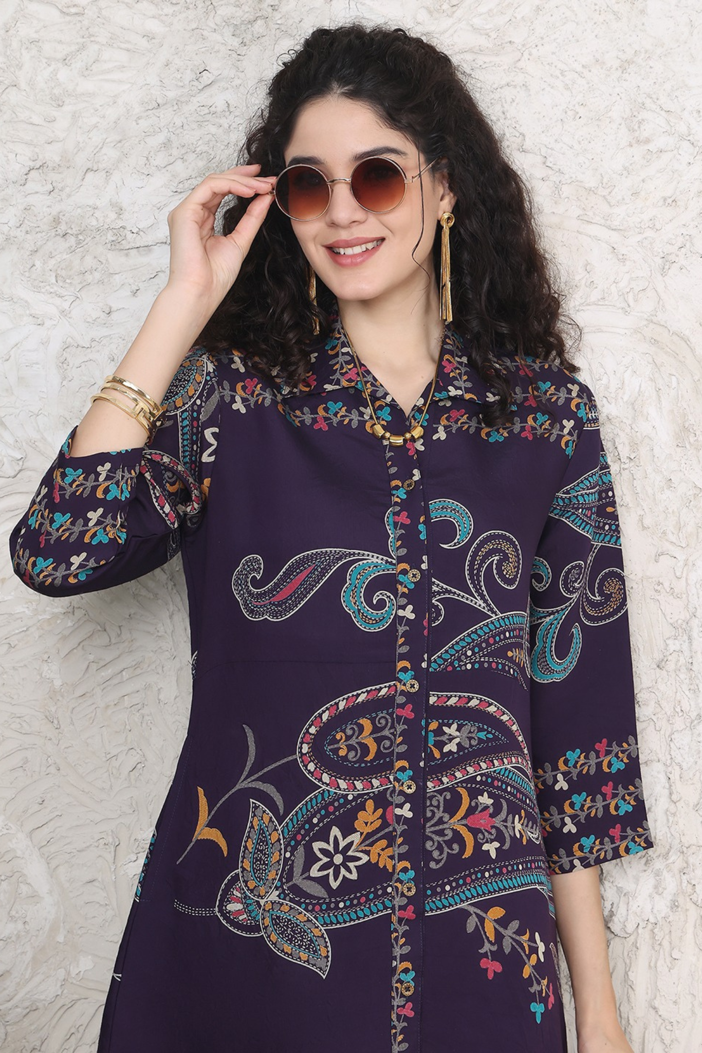 Lilac A-Line Midi Dress