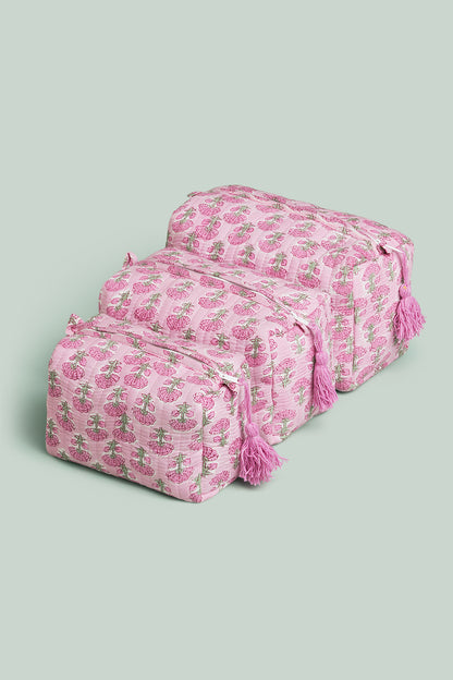 Buti Phool Quilted Pouches (Set of 3)