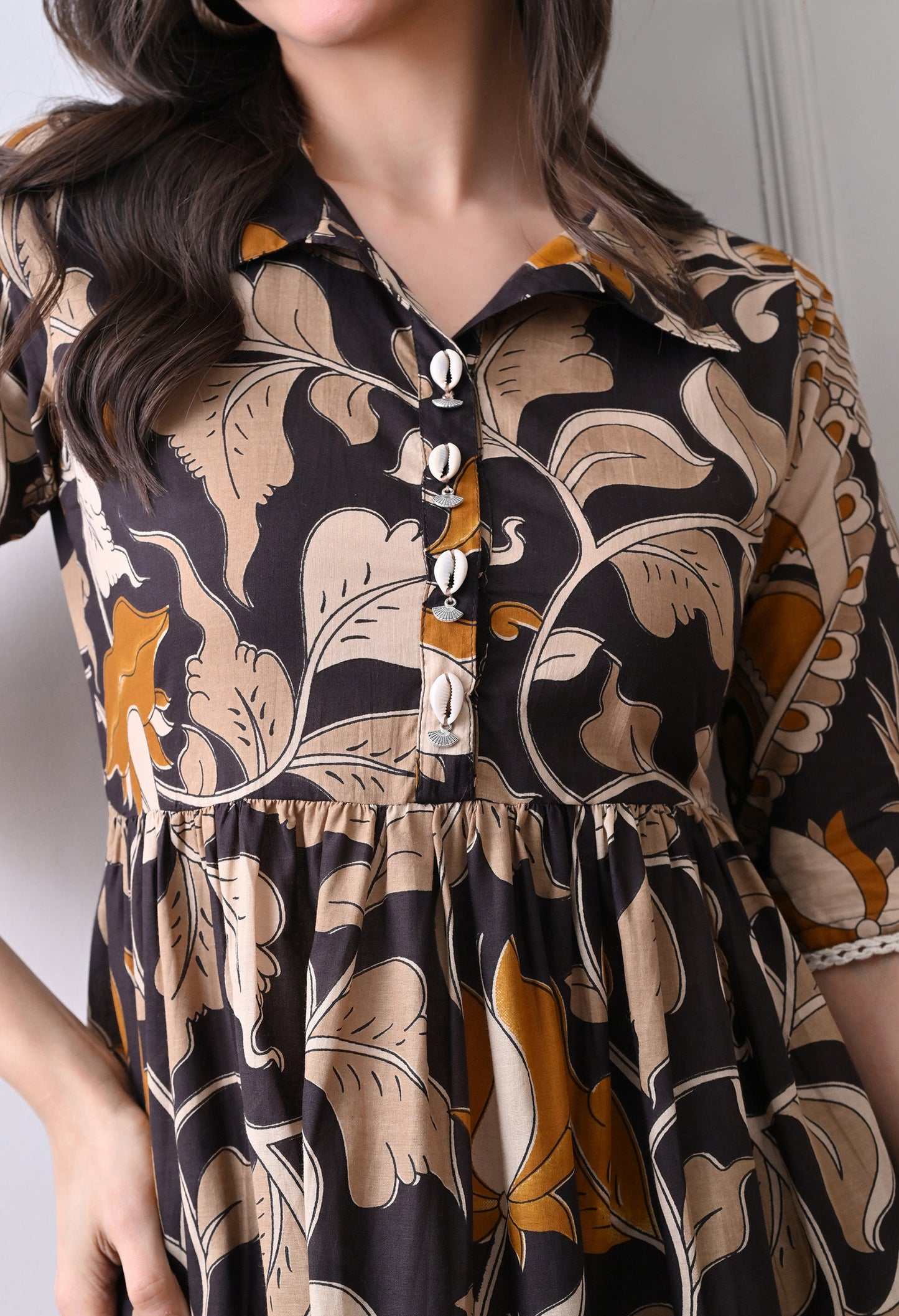 Kalamkari Shirt Dress