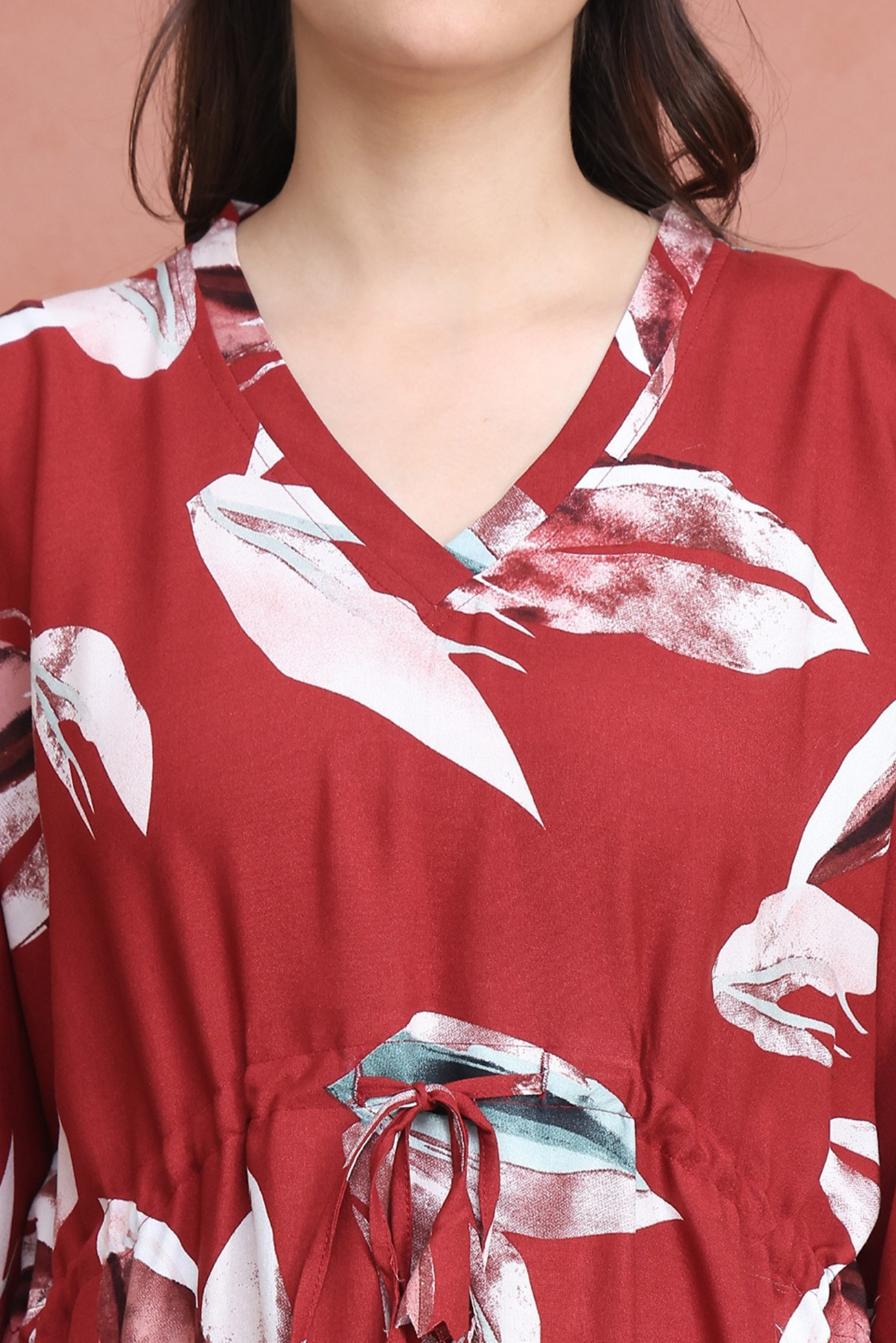 Crimson Leaf Kaftan