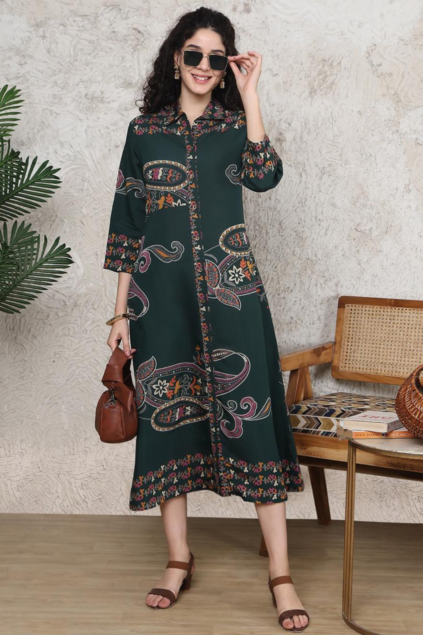 Foresta A-Line Midi Dress