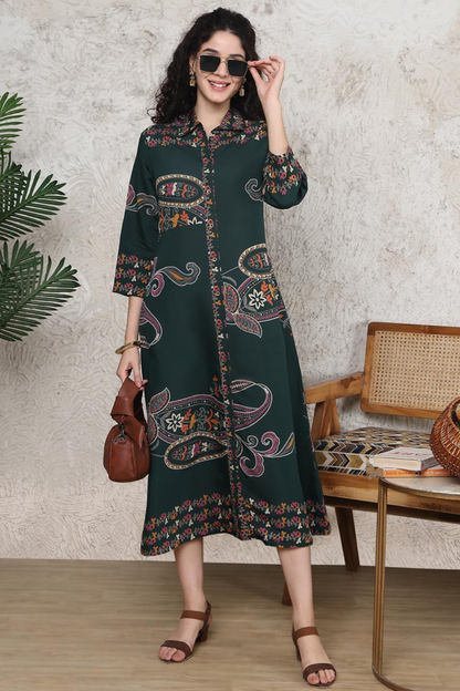 Foresta A-Line Midi Dress