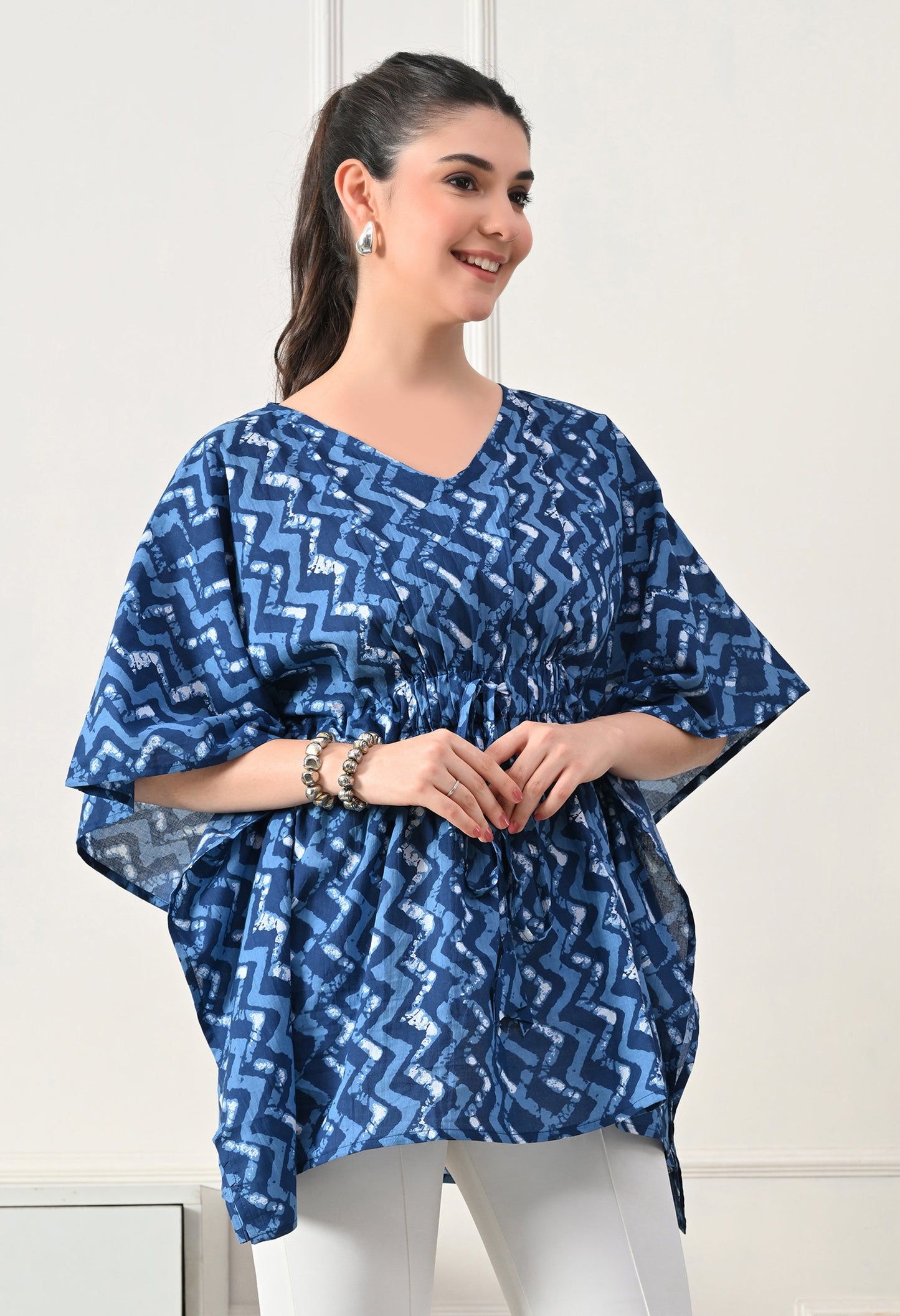 Blue Wave Kaftan Tunic