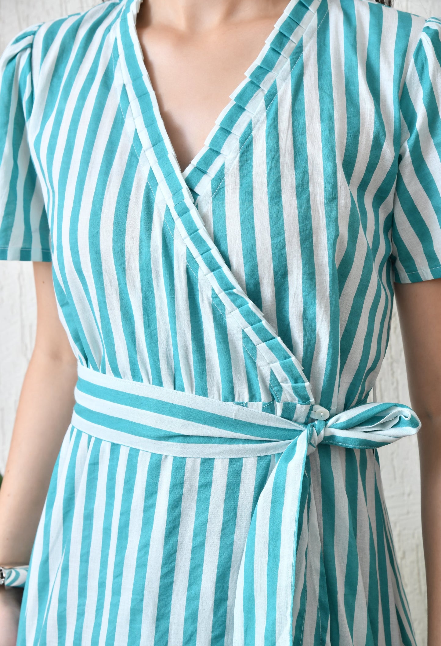 Stripes Love Wrap Dress