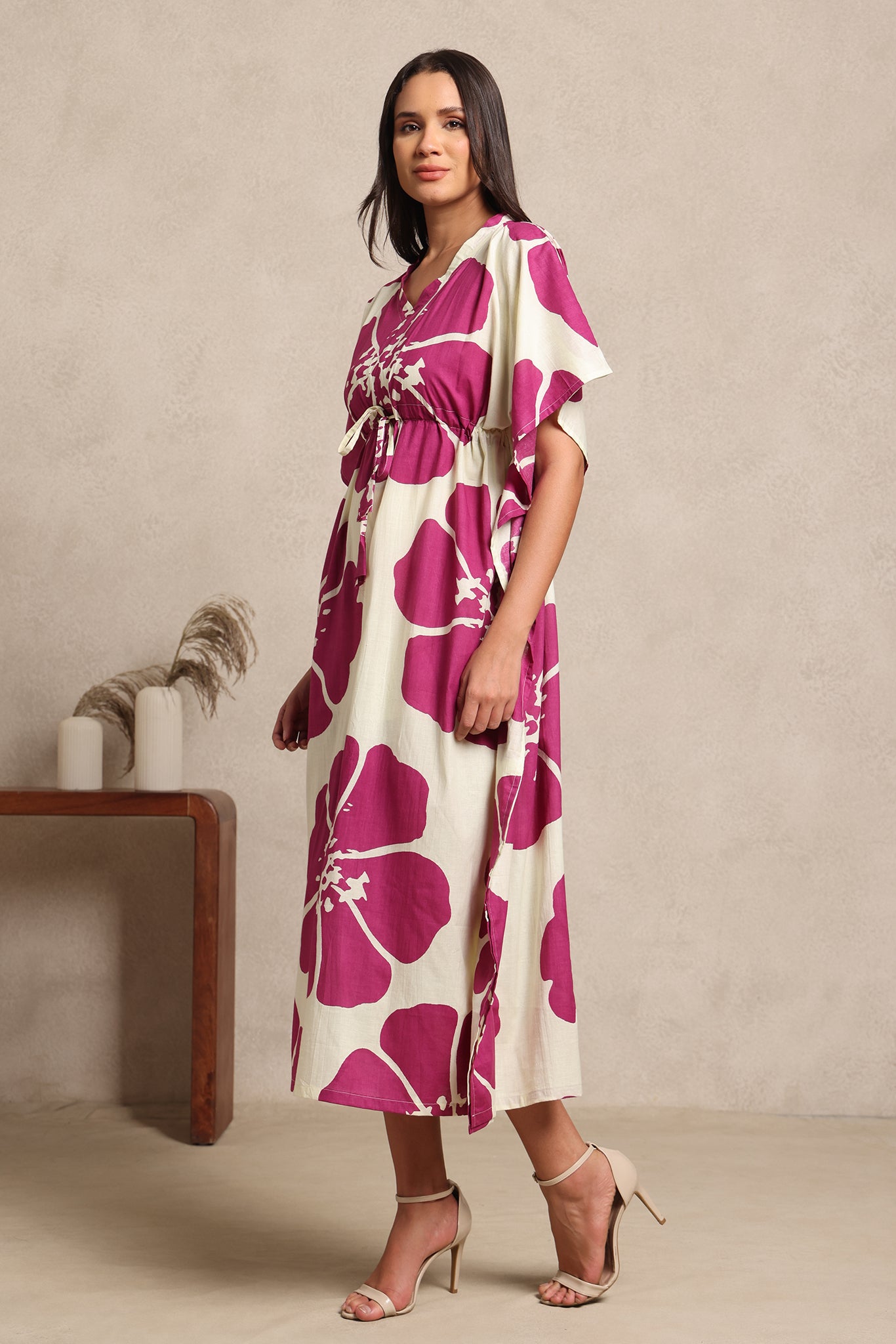 Fuchsia Bloom Kaftan