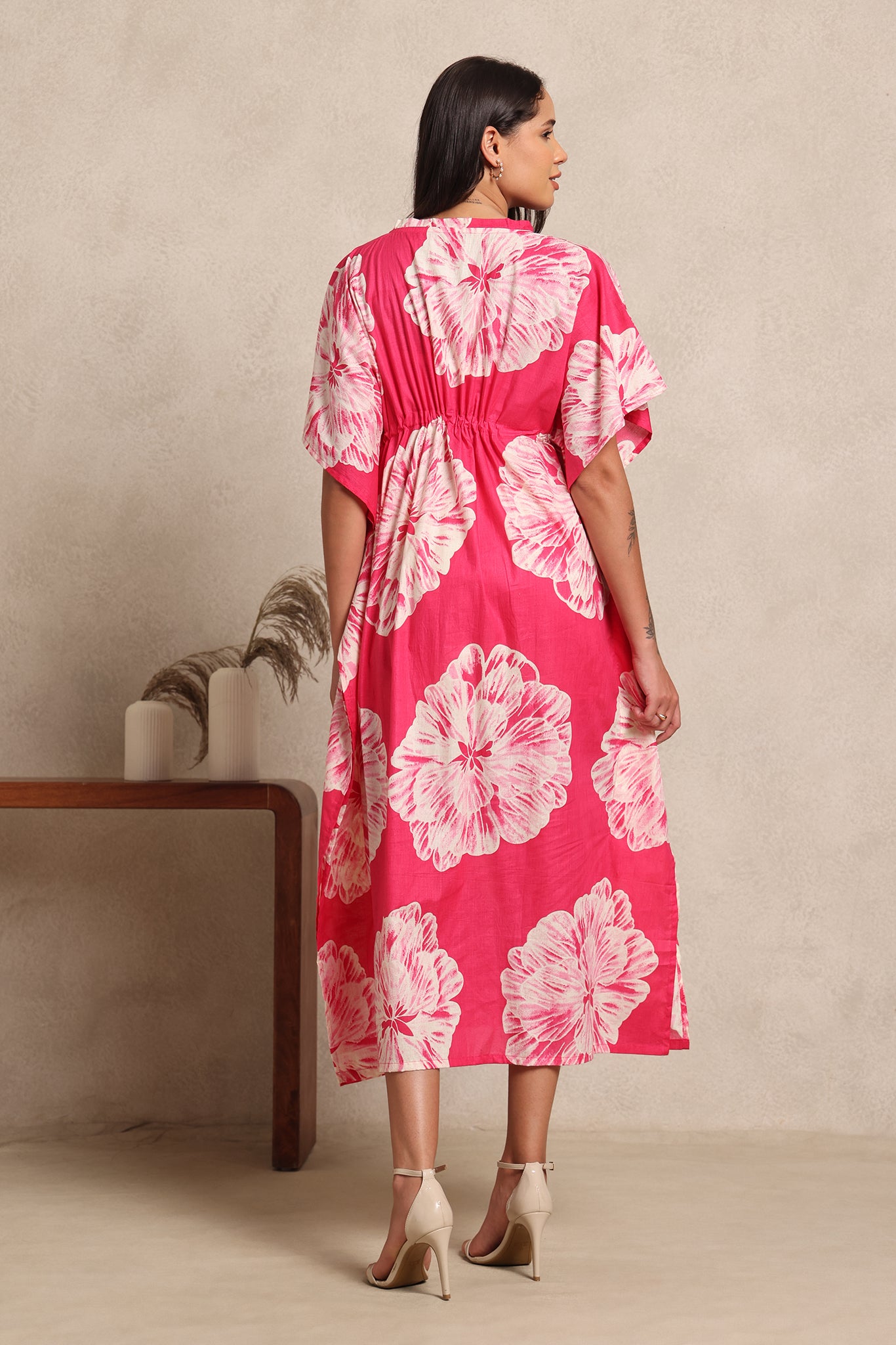 Hibiscus Pink Kaftan