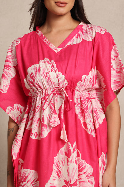 Hibiscus Pink Kaftan