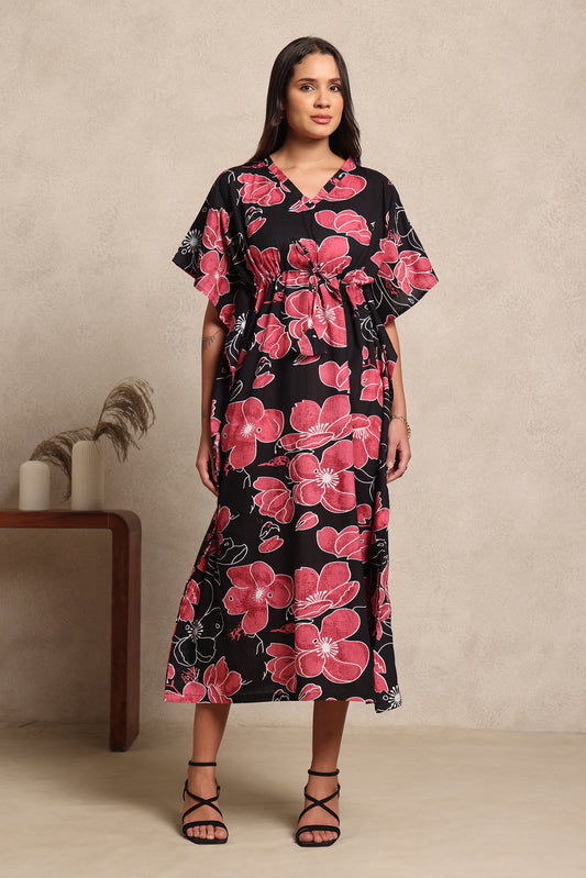 Moonlit Floral Kaftan