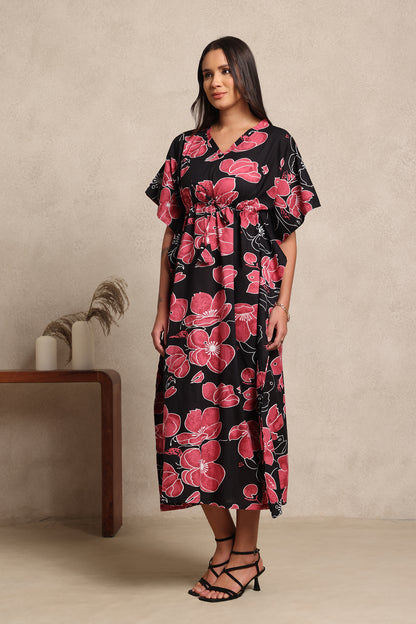 Moonlit Floral Kaftan