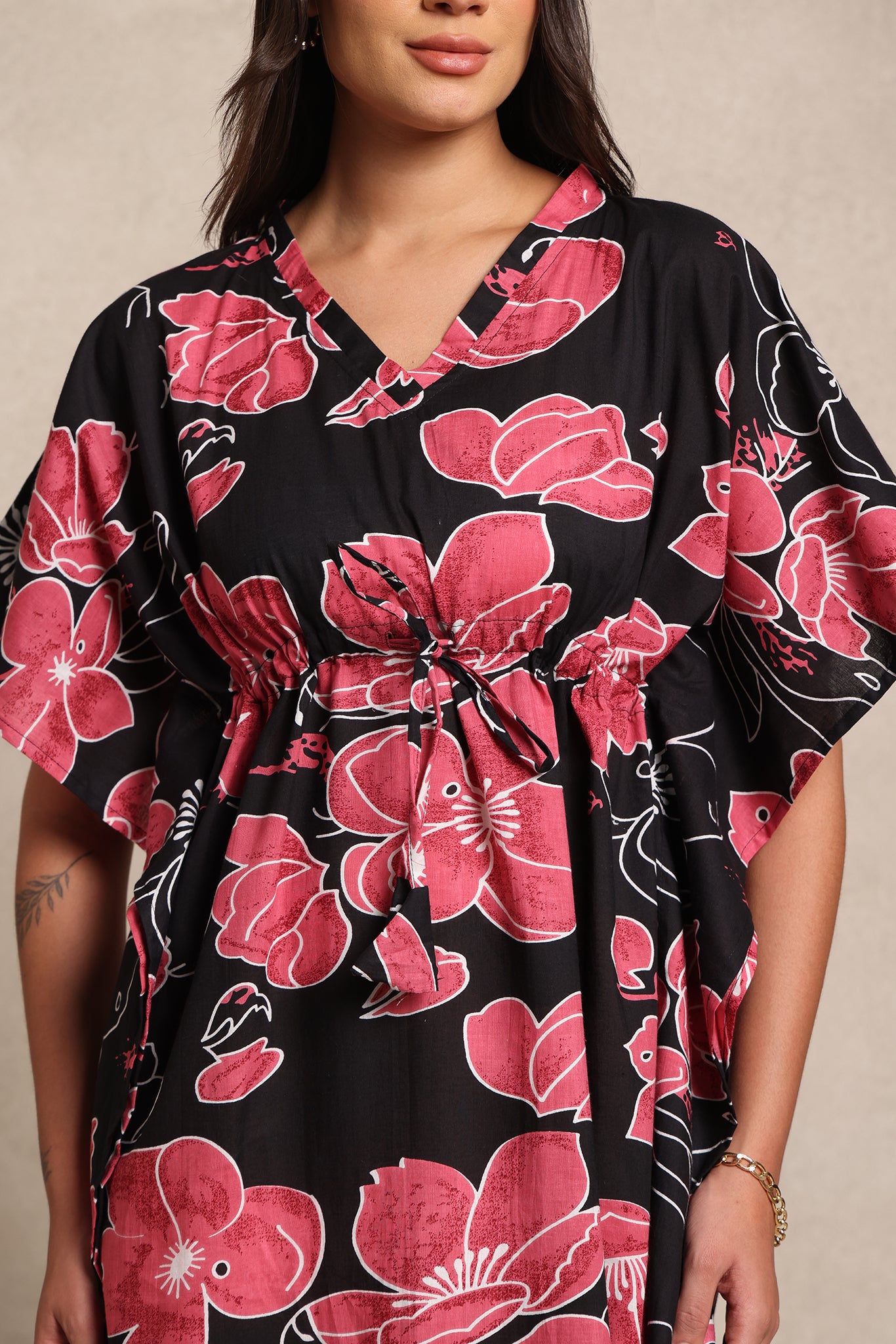 Moonlit Floral Kaftan