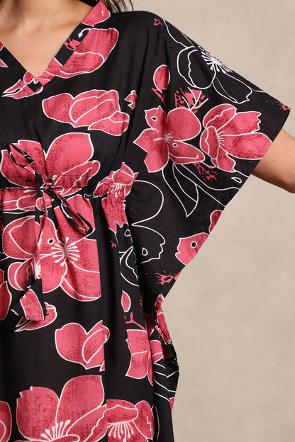 Moonlit Floral Kaftan