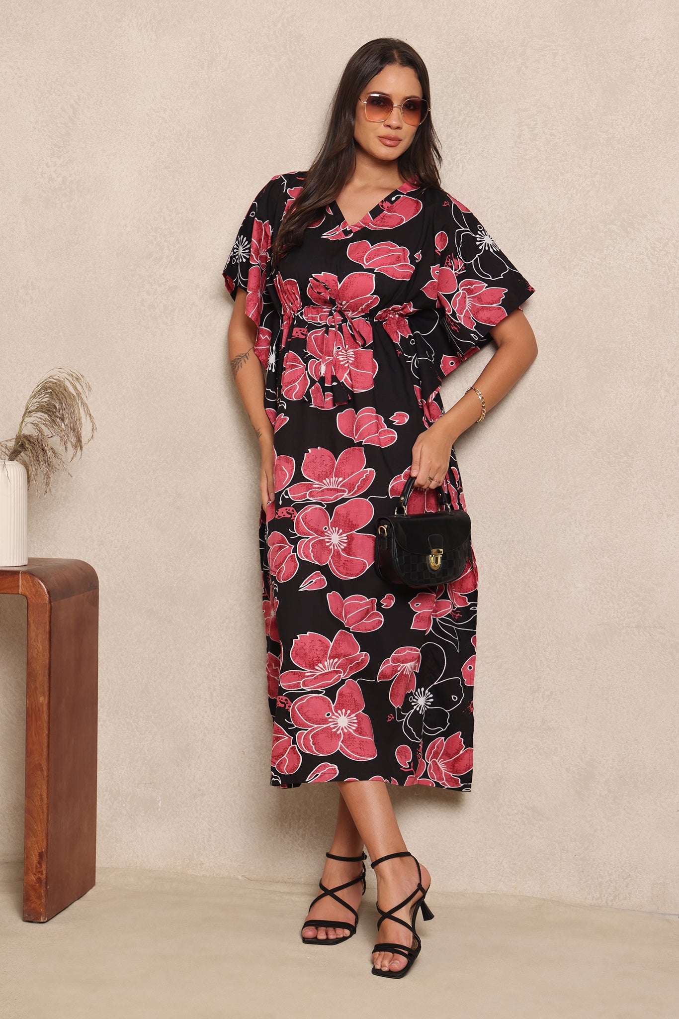 Moonlit Floral Kaftan