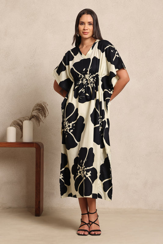 Ivory Noir Kaftan