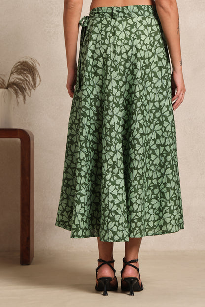 Olive Grove Wrap Skirt