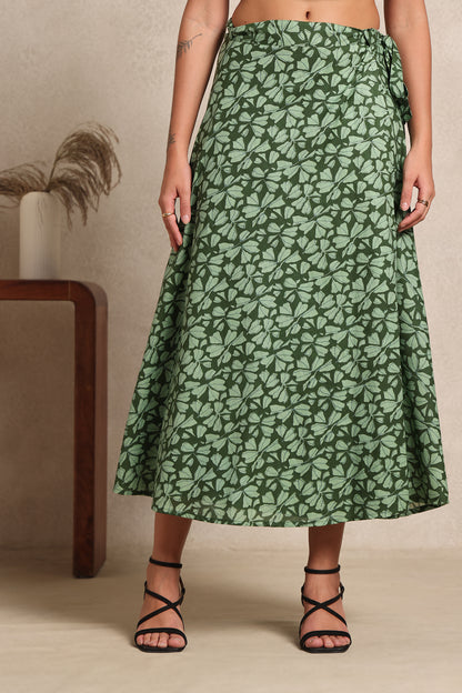 Olive Grove Wrap Skirt