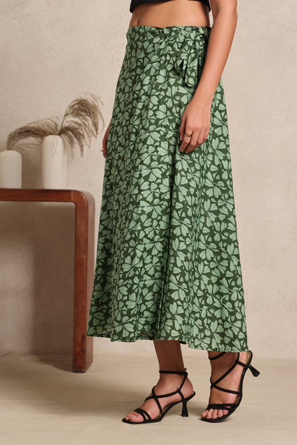 Olive Grove Wrap Skirt
